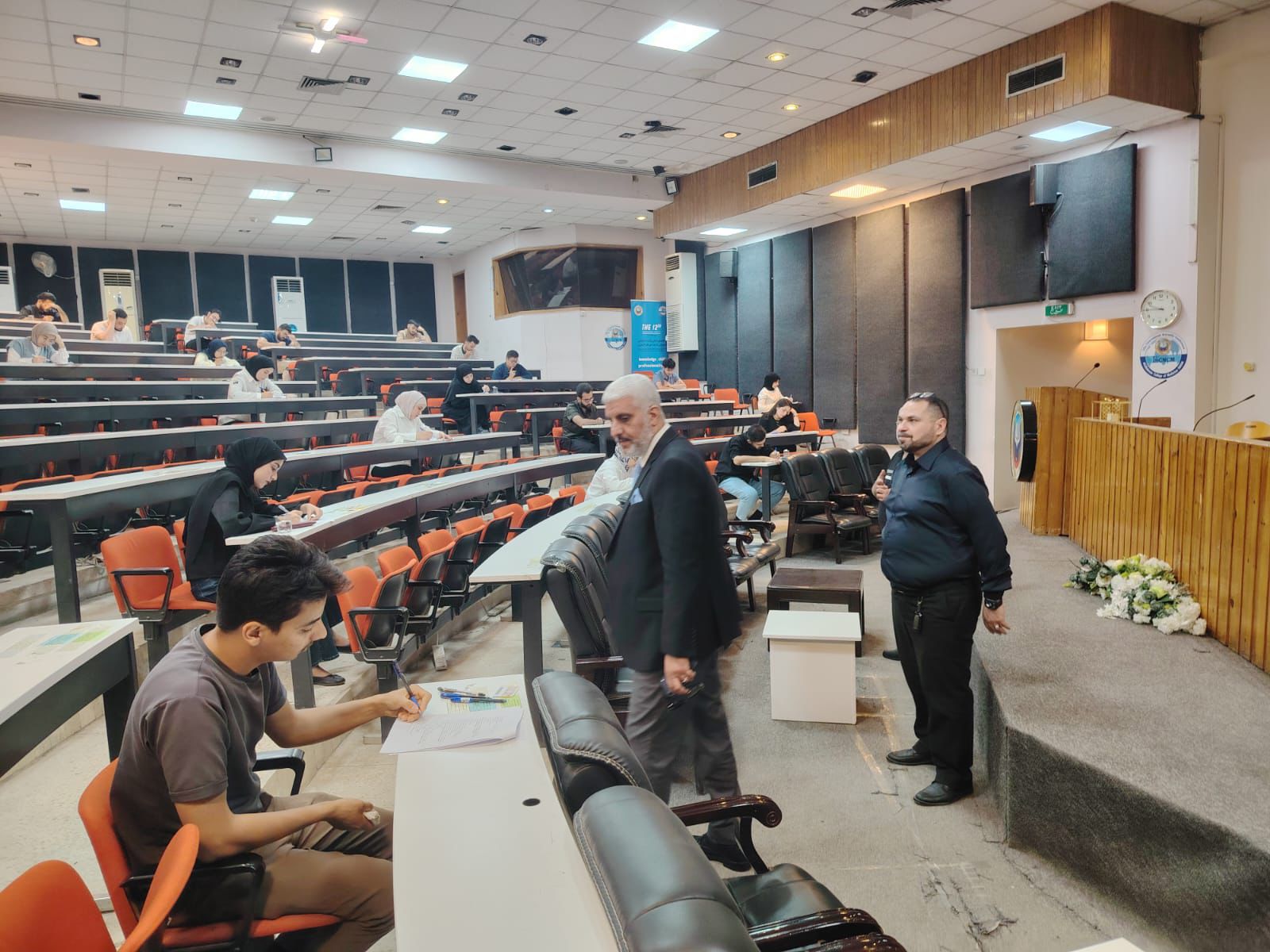 The Dean of the College of Medicine Inspects the Commencement of Final Examinations for Undergraduate and Postgraduate Students