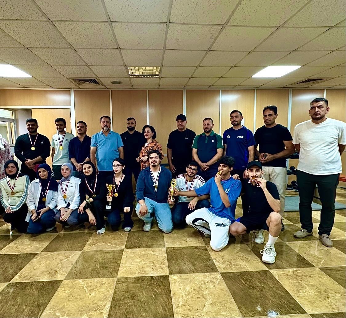 طب النهرين تحصد المركز الاول في تنس الطاولة الجامعية