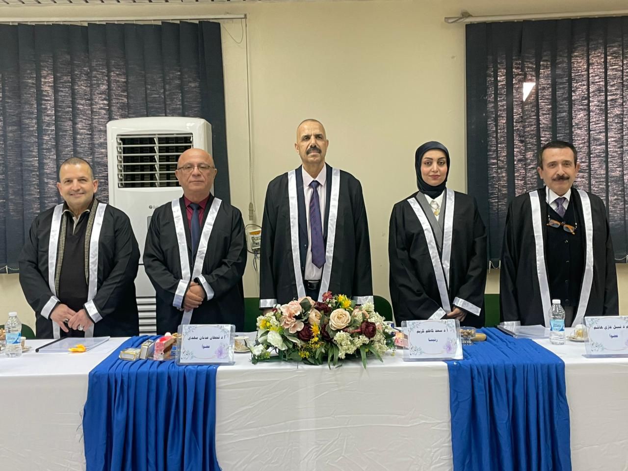 مناقشة بحث طالبة المجلس العراقي في علم الامراض والطب العدلي ريام فائز خضير